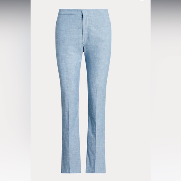 Polo Ralph Lauren, blue lable, Chambray Kick-Flare Crop Pant - Picture 7 of 9